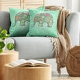 thumbnail image 5 of Ambesonne Floral Throw Pillow Cover 2 Pack, with Flowers, 18", Pale Blue Teal Red, 5 of 7