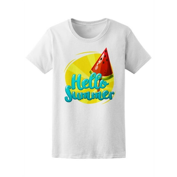 Hello Sunny Summer T-Shirt Women -Image by Shutterstock, Female x-Large