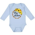 thumbnail image 3 of Inktastic Big Sister Sunflower Wreath Boys or Girls Long Sleeve Baby Bodysuit, 3 of 5