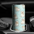 thumbnail image 4 of Dog Tumbler 20 Oz Travel Coffee Mug Dog Print Skinny Tumblers with Lid and Straw Stainless Steel Insulated Coffee Cups Gift for Dog Lover, 4 of 7