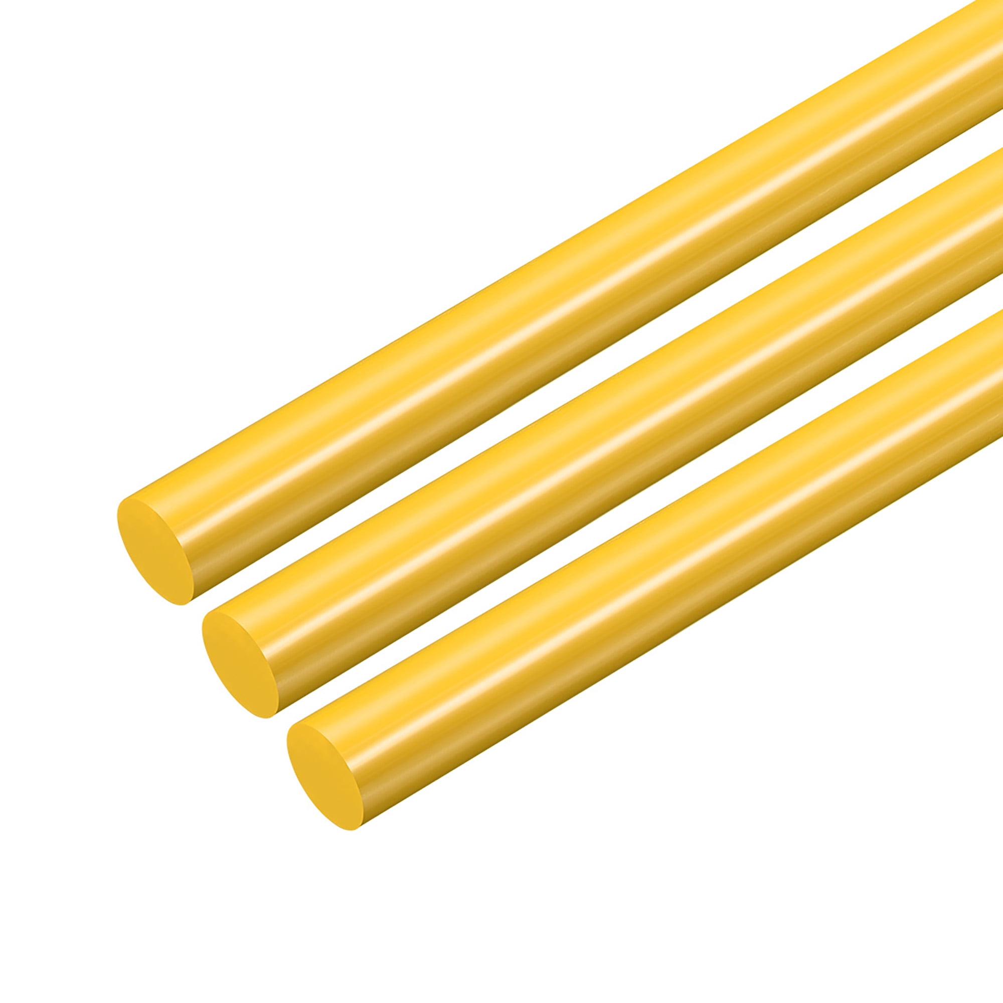 (POM)Plastic Round Rod,Polyoxymethylene Rods,8mm Dia 50cm Length Yellow