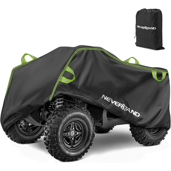 NEVERLAND ATV Cover, Waterproof Heavy Duty 4 Wheeler Cover with Buckle, Dustproof Anti UV Windproof All Weather Outdoor Storage Quad Cover for Sportsman Coleman XL