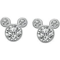 2 Ct Round Cut White Diamond Stud Earrings 14k White Gold Plated