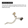 thumbnail image 4 of Unique Bargains 10Set Ribbon Crimp Clamp Ends Lobster Claw Clasps & Chain 8mm Bronze Tone for DIY, 4 of 7