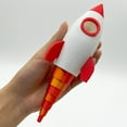 3D Printed Popup Rocket Model Fun Desktop Accessory Plastic