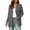Gray, variant on Women's Shawl Collar Open Front Knit Cardigan Jacket, Rib Cuff Relaxed Mid-Length Layering Coat with Pockets