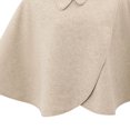 thumbnail image 5 of Fewfanhot Collared Wool Blend Cape Shawl, Button Detail Wrap Poncho for Women Daily Business Casual Wear, 5 of 9