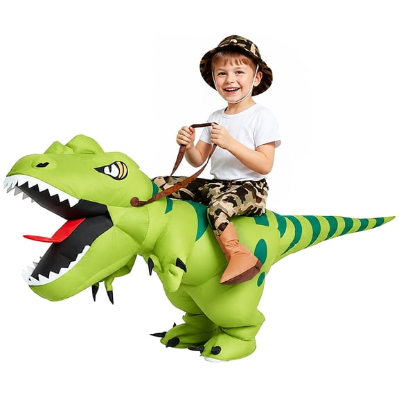 Cowin Kids Inflatable Dinosaur Costume Blow up Funny Halloween Cosplay for Boys Girls, Medium