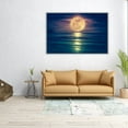 thumbnail image 2 of Full Moon Over Seascape - Wrapped Canvas Print Wall Art | 48" W x 32" H, 2 of 4