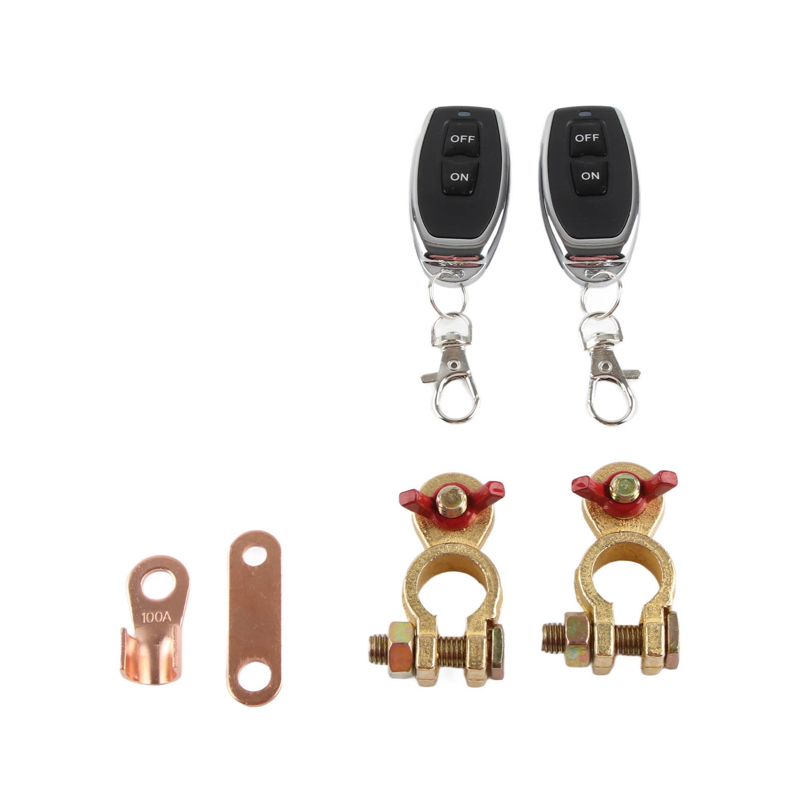 Car Car Battery Disconnect Switch Power Cut Off Kill Switch With Remote Control Copper Terminal For Automotive