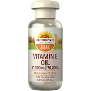 Sundown Naturals Pure Vitamin E Oil Moisturizes Dry Skin 70000 IU, 2.5 fl oz