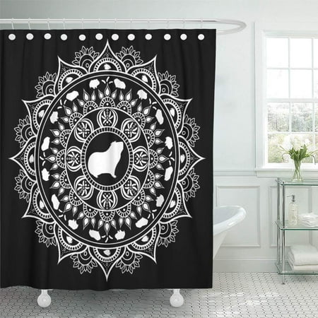Pet Bathroom Decor Bath Shower Curtain, Guinea Pig Shower Curtain