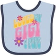 thumbnail image 3 of Inktastic Gigi and Pops Love Me Granddaughter Girls Baby Bib, 3 of 4