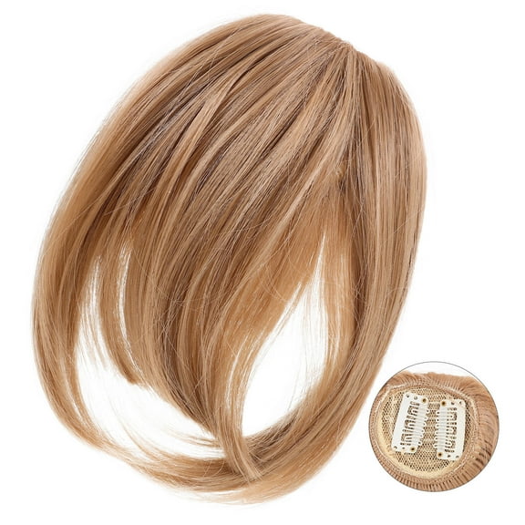 Tineasur Extension Hair for Women Bang Hair Piece Brown Matte High Temperature Fiber 1 Piece