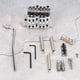 thumbnail image 2 of Sistema de puente trémolo Jadeshay Accesorios dobles para instrumentos musicales Metal Plata cromada, 2 of 8