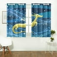 thumbnail image 3 of MKHERT Dragon Stars Blackout Window Curtain Kitchen Curtain 26x39 inch, 2 Panels, 3 of 3
