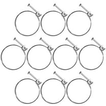 POWERTEC 10PK 3 Inch Double Wire Hose Clamp with bolt, Adjustable Hose Clamps for Dust Collector, Dust Collection Hose and Dryer Vent Hose, Pipe Clamp, Worm Gear Clamp (70216-P2)