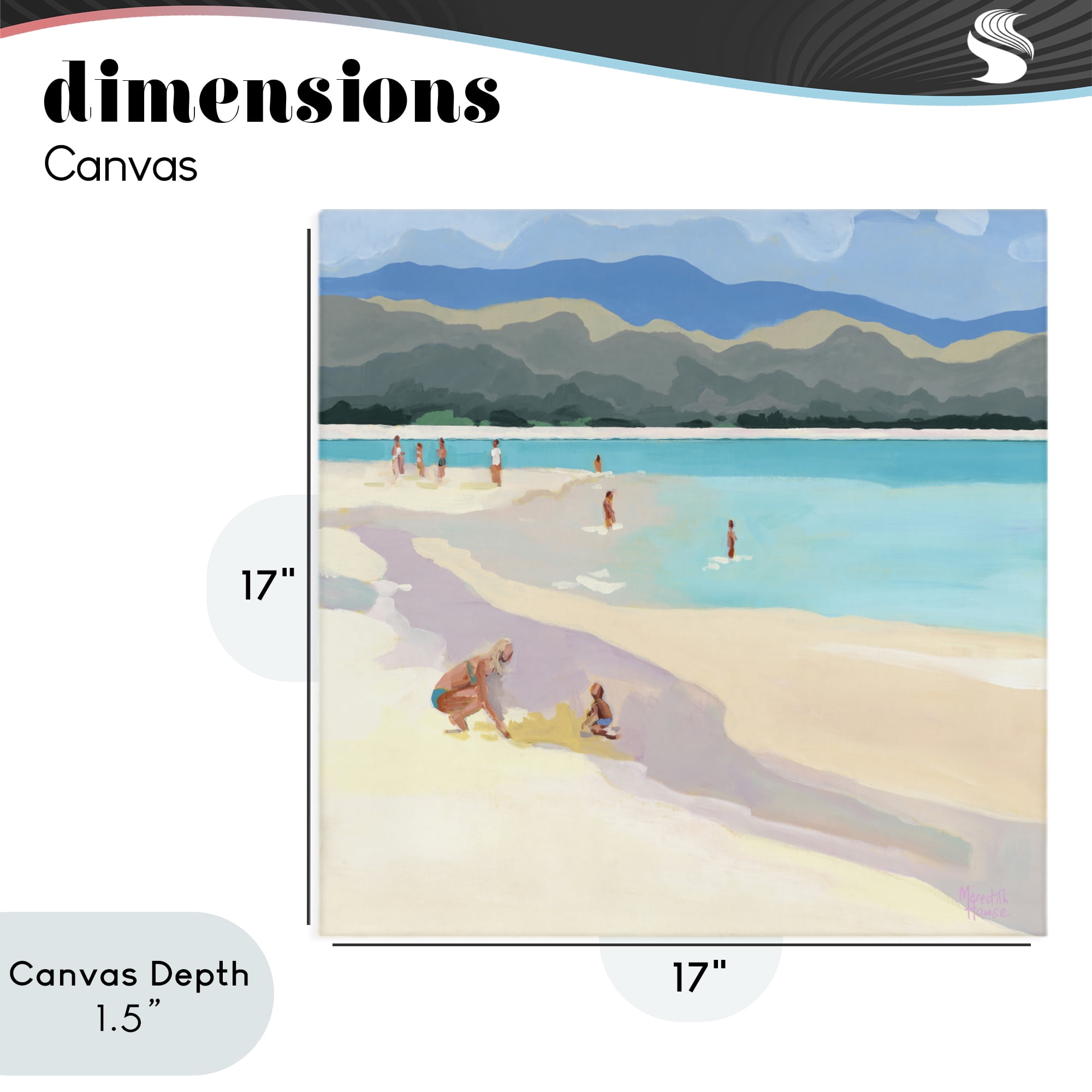 Stupell Industries Mother & Child Beach Scene Canvas Wall Art, design by Meredith Howse