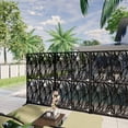 thumbnail image 5 of Metal Privacy Screens W3.8Ft X H6Ft Outdoor and Indoor Divider with Free Standing Decorative Privacy Screen for Balcony Patio Garden Room Divider, White Leaf Shape, 5 of 9