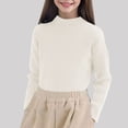 thumbnail image 2 of Mercatoo Turtleneck Sweaters for Girls Ribbed Light Slim Tuni1 Long Sleeve Kids Fall Pullover Sweater Warm Soft Solid Tops, 2 of 7