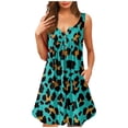 thumbnail image 1 of Mefallenssiah Robes d'Été pour Femmes 2023 Col Rond Imprimé Sans Manches Robes Tuniques Grande Taille Robes T-Shirt, 1 of 4