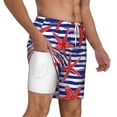 thumbnail image 3 of Gaeub Sea Stars Mens Swim Trunks Stretch Beach Shorts Quick Dry for Men Swim Shorts Swimwear with Pockets- 3X-Large, 3 of 9