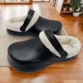 thumbnail image 4 of La Casa Jardín Slipper Forrados Impermeables para Hombres Con Suave Forro Vellón Cálido Difuso Interiores Al Aire Libre, 4 of 9