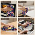 thumbnail image 5 of 2 Pcs Pioneer Flower Floral Print Pattern Kitchen Towels, Funny Microfiber Dish Towel Set, 18" X 26" Tea Towels, 5 of 6