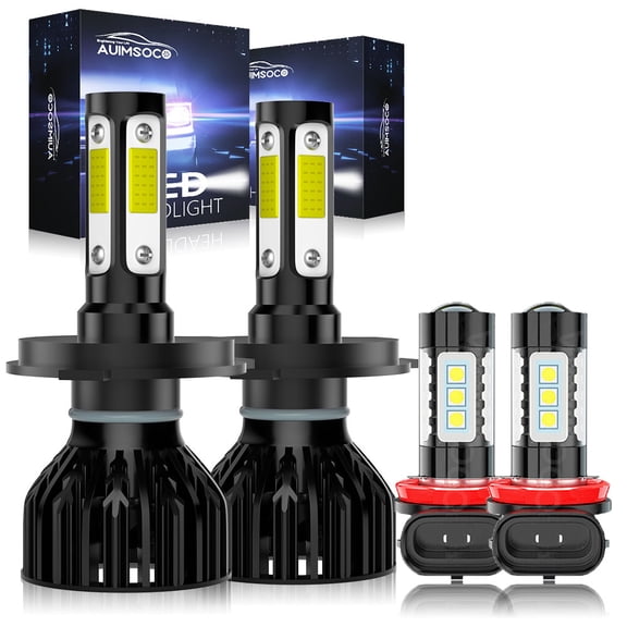 LED Headlight 9003 H11 Bulbs Combo Kit For Honda CR-V 2007-2014 6000K Cool White 4000LM Super Bright High Power Lamps, Canbus No Error, Easy Install, Plug-N-Play Halogen Replacement