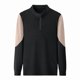 thumbnail image 5 of pstuiky manga larga para hombre, Suéter de manga larga con cuello alto y media cremallera para hombre, color cedro, de terciopelo alemán, liso Tops de hombre xxxl, 5 of 7