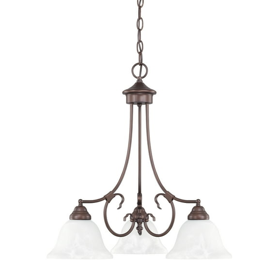 3224BZ-220 HomePlace 3 Light 22 inch Bronze Chandelier Ceiling Light