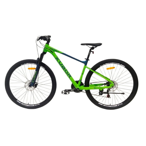 Bicicleta De Montaña Aluminio Rodada 29 Frenos Disco Shimano Kubor MTB Verde
