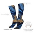 thumbnail image 4 of Sigee Navy Blue Marble for Socks for Men Women Socks Stocking Compression Socks, 4 of 6
