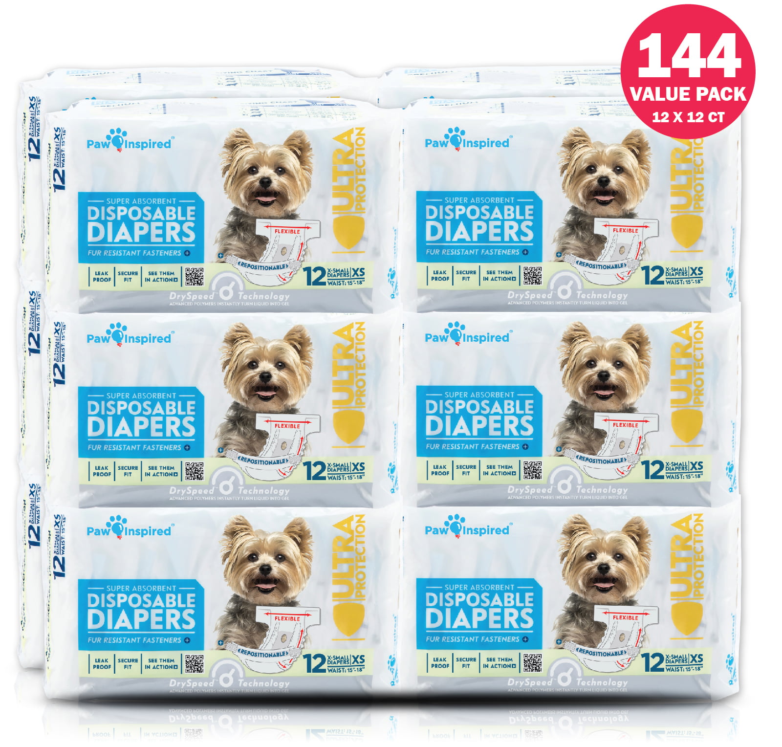 Paw Inspired Disposable Dog Diapers Female| Puppy, Doggie ...