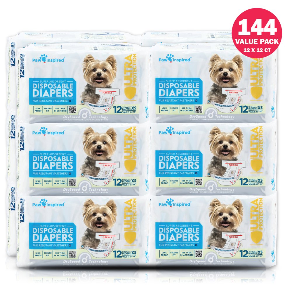 Paw Inspired Disposable Dog Diapers Female Puppy, Doggie, Cat Diapers