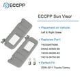 thumbnail image 4 of ECCPP Gray Sun Visor Left and Right Side fit for 2006 2007 2008 2009 2010 2011 for Toyota Camry Automobile Windshield Visor, 4 of 5