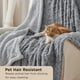 thumbnail image 3 of Manta Bedsure Sherpa de forro polar para sofá, 130 x 150 cm, color gris, 3 of 8