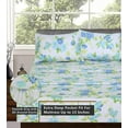 thumbnail image 5 of Ruvanti Full Size Sheets Set - Luxurious Silky Soft Microfiber Bedding - Cozy & Comfy - 15 inch Deep Pocket (Fits up to 17") Hotel Bed Sheets - 4 Pcs - Green Floral, 5 of 9