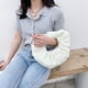 thumbnail image 4 of Moda mujer PU redondo plisado bajo el brazo bolso Casual pequeños bolsos (blanco) Likrtyny Para estrenar, 4 of 9