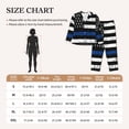 thumbnail image 4 of Rateoe Thin Blue Line Flag Pattern Womens Pajamas Set Long Sleeve Sleepwear Button Down Nightwear Soft Cotton Pj Lounge Sets-Medium, 4 of 7