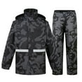 thumbnail image 2 of Men's High Visibility Waterproof Rain Suit Hooded Rain Jacket and Pants Set for Outdoor Work, Construction & Cycling, 2 of 5