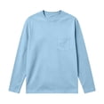 thumbnail image 4 of Atkumj Mens T Shirts Crewneck with Chest Pockets Versatile Solid Color Full T Shirts Casual Mens Long Sleeve Tops L, 4 of 7