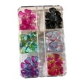 thumbnail image 5 of Kripyery 1 Box Nail Art Decors Shining Three Dimensional Gloss DIY Camellia Faux Diamond Five-Petal Flower Heart Nail Charms for Nail Salon, 5 of 8