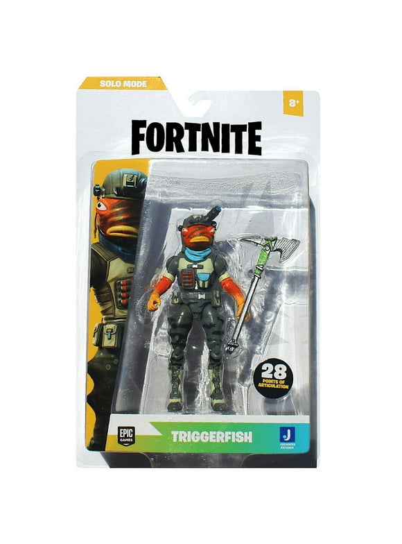 Fortnite FNT0804 Solo Mode Core Triggerfish, 4-inch Highly Detailed Figure with Harvesting Tool