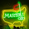 thumbnail image 2 of UPONRAY Masters Neon Signs, 15.7"*15.7" Dimmable & USB-Powered LED Neon Light, Stylish Wall Decor for Bedroom, Party, Game Room, Man Cave, Bar, 2 of 10