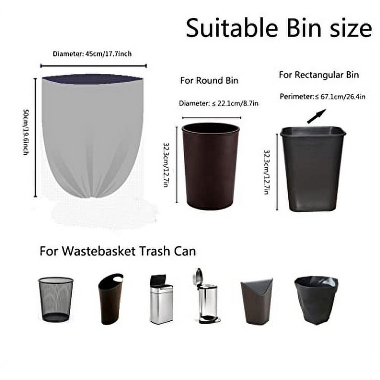 100pcs Small Trash Bags 2.6 Gallon Biodegradable Recycling And Degradable  Liners Plastic Bags Litter Fit 10-Liter Trash Can, Trashbags Garbage Bags Fo