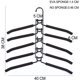 thumbnail image 5 of Percha multicapa 5 en 1, percha de metal, percha de esponja antideslizante multiusos para adultos, ahorro de espacio, almacenamiento de chaquetas, suéteres, pantalones, camisetas (negro) Sailing Electrónica, 5 of 5