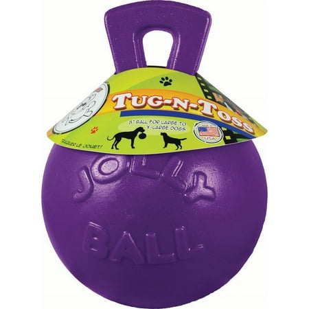 UPC: 0788169051056 | Jolly Pets Tug-N-Toss 10 inch Purple Rubber Ball with Handle Chew Toy for Dogs