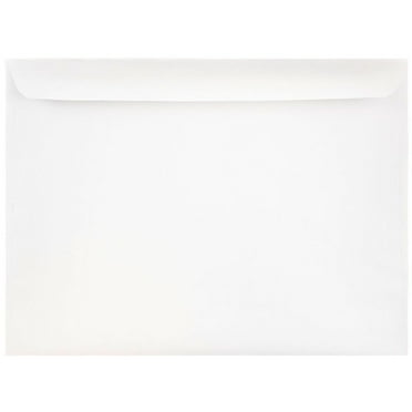 JAM Paper 9 x 12 Booklet Commercial Envelopes, White, 50 per Pack