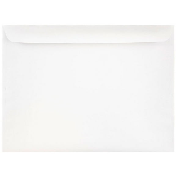 JAM Paper 9 x 12 Booklet Commercial Envelopes, White, 25 per Pack